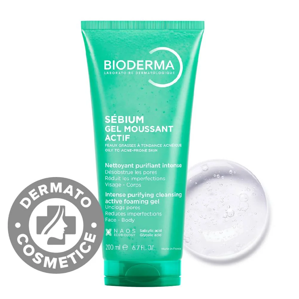 Gel spumant activ Sebium, 200ml, Bioderma