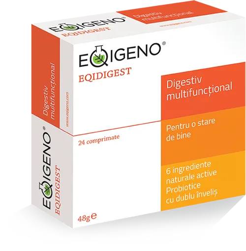 Eqidigest digestiv multifunctional, 24 comprimate, Eqigeno