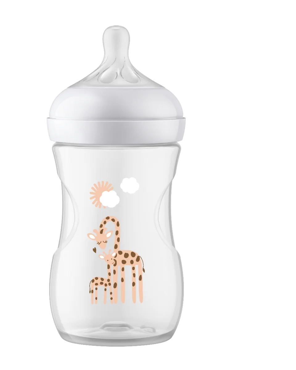 Biberon pentru +1 luna model girafa Natural Response SCY903/66, 260ml, Philips Avent