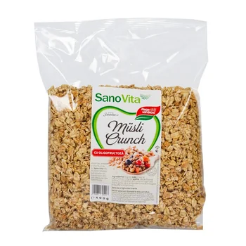 Musli crunch cu oligofructoza, 400g, SanoVita
