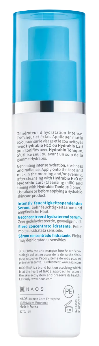 Ser concentrat pentru ten sensibil si deshidratat Hydrabio, 40ml, Bioderma 