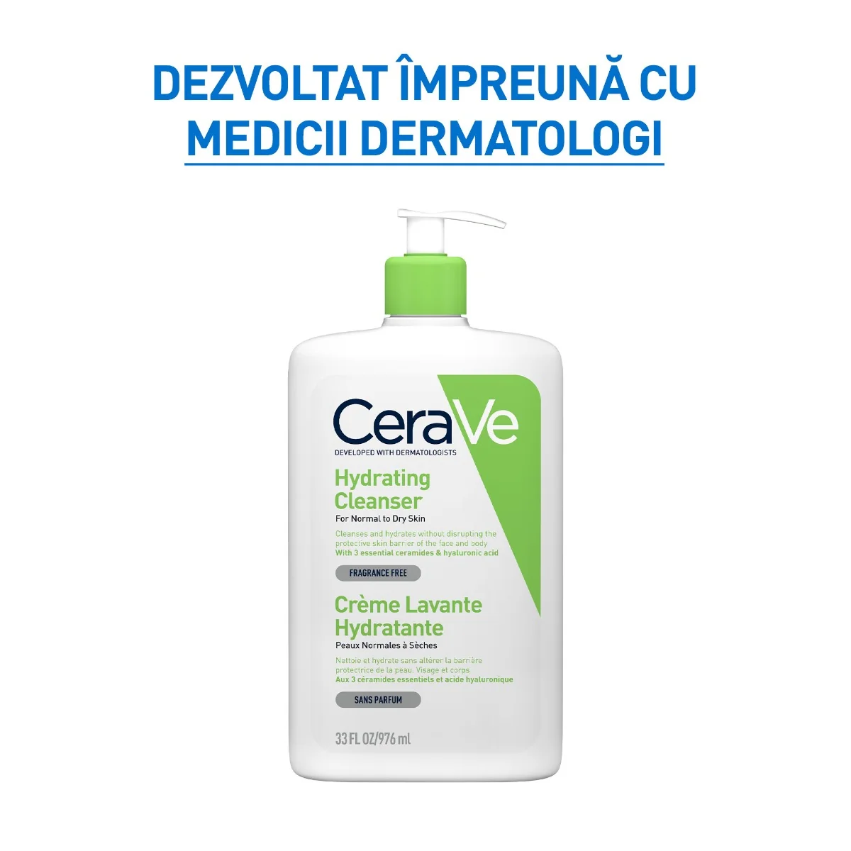 Gel de spalare hidratant pentru piele normala si uscata, 976ml, CeraVe