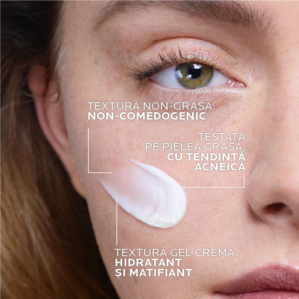Crema de fata anti-imperfectiuni ten gras cu tendinta acneica SPF 30 Effaclar Duo +M, 40ml, La Roche-Posay
