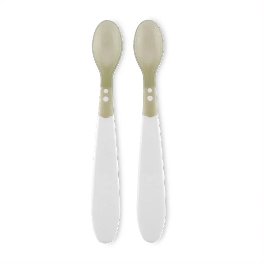 Set lingurite termosensibile pentru +6 luni verde, 2 bucati, Lorelli