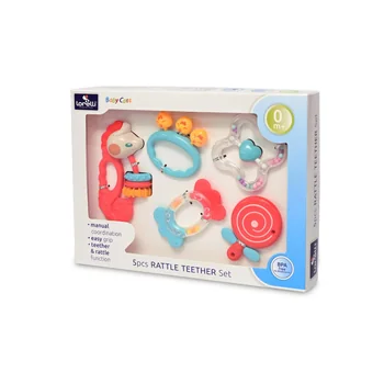 Set 5 jucarii zornaitoare diverse forme 0 luni+, Lorelli