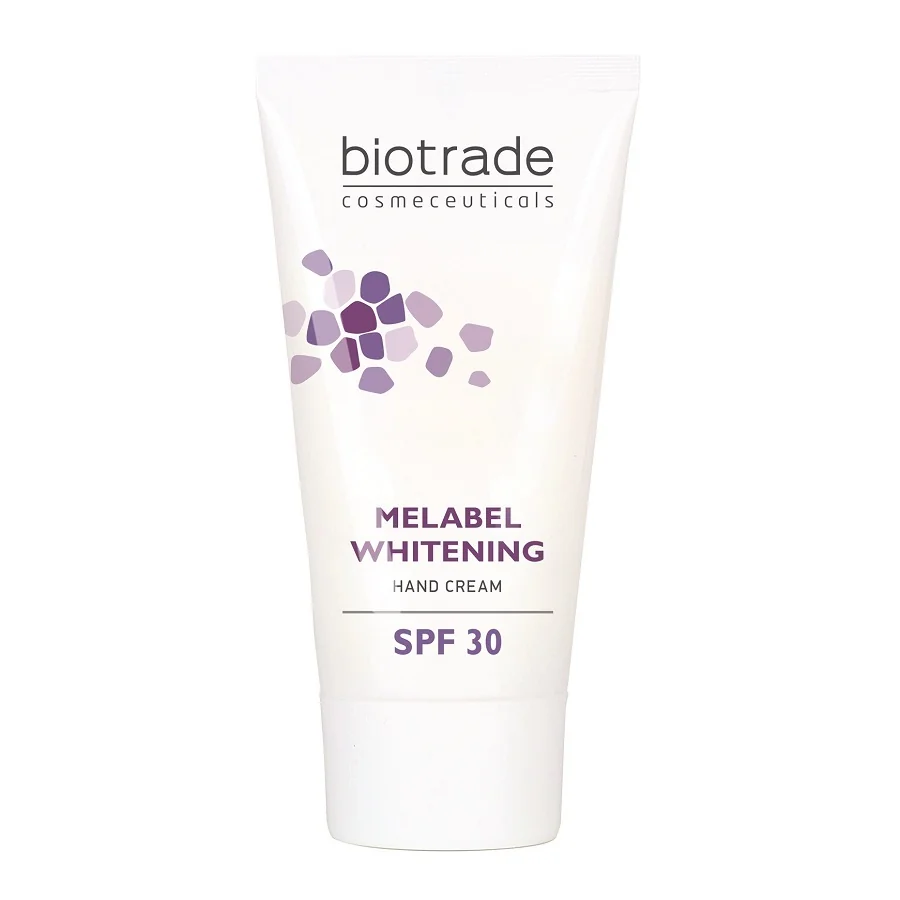 Crema depigmentanta pentru maini cu SPF 30 Melabel Whitening, 50ml, Biotrade