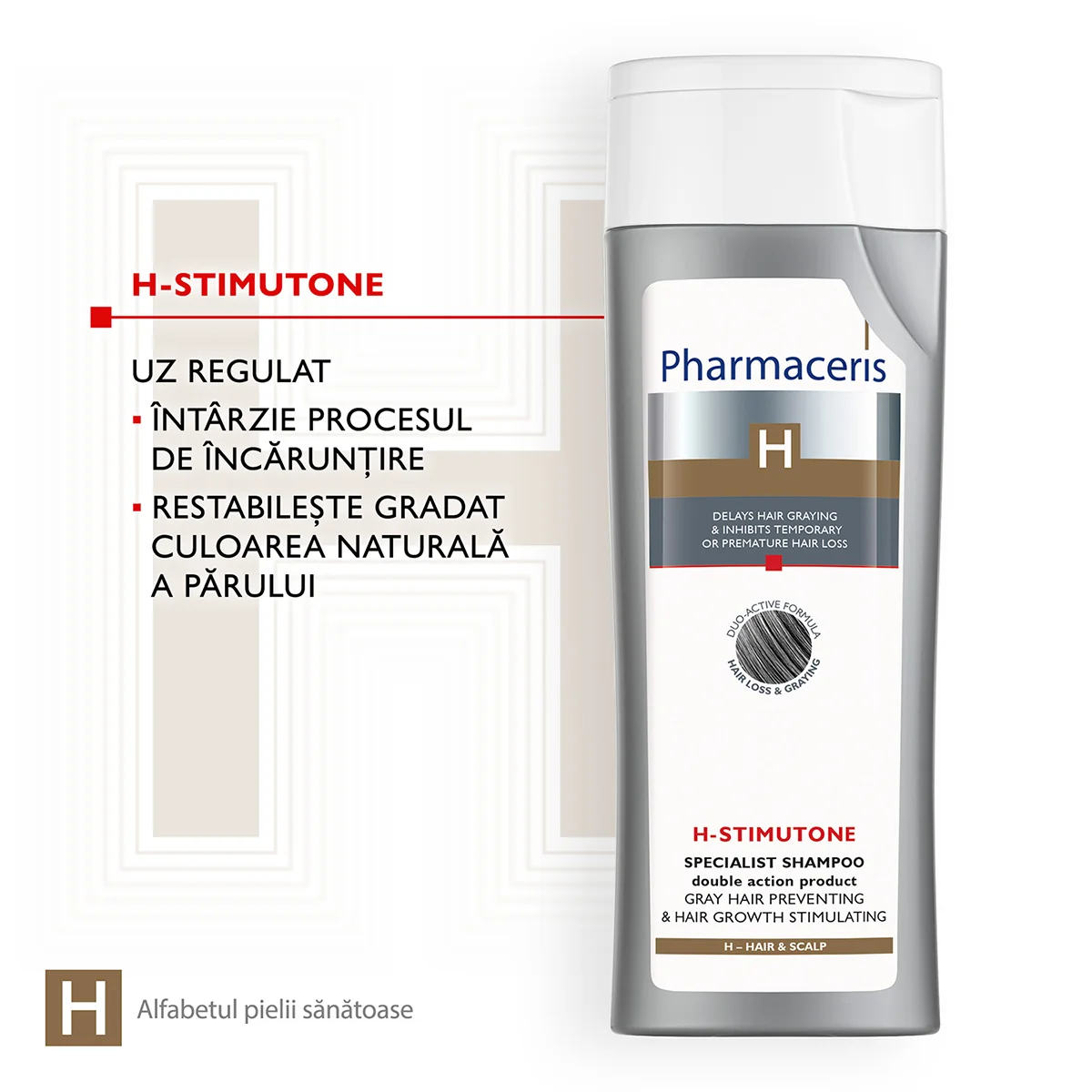 Sampon preventie par carunt si stimularea cresterii parului Stimutone H, 250ml, Pharmaceris