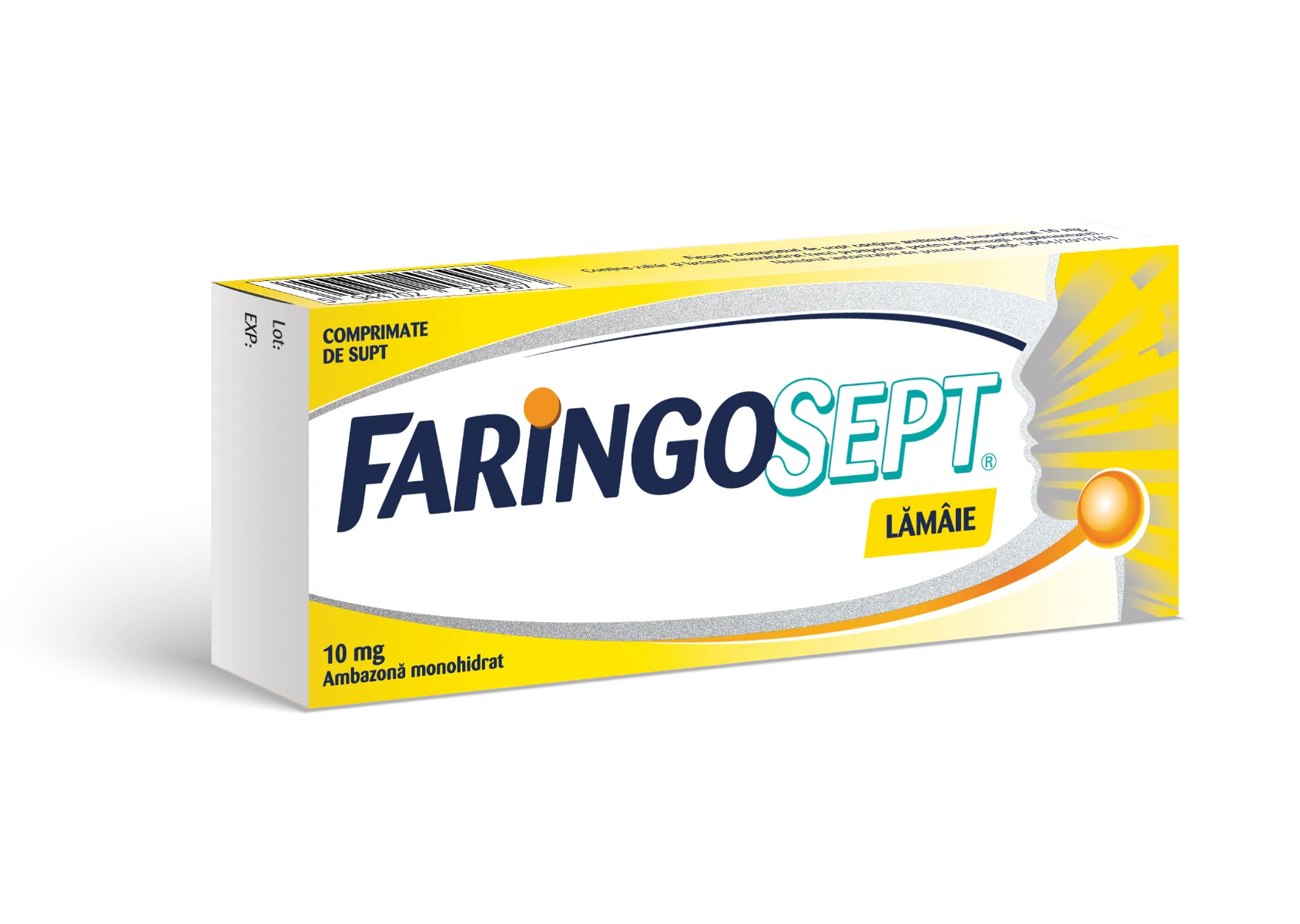 Faringosept L 10mg aroma de lamaie, 10 comprimate, Terapia