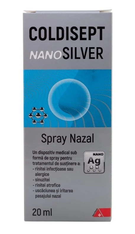 Spray pentru nas Coldisept NanoSilver, 20ml, Arkona | Dr.Max Farmacie