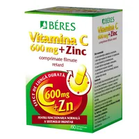 Vitamina C 600mg + Zinc, 60 comprimate, Beres