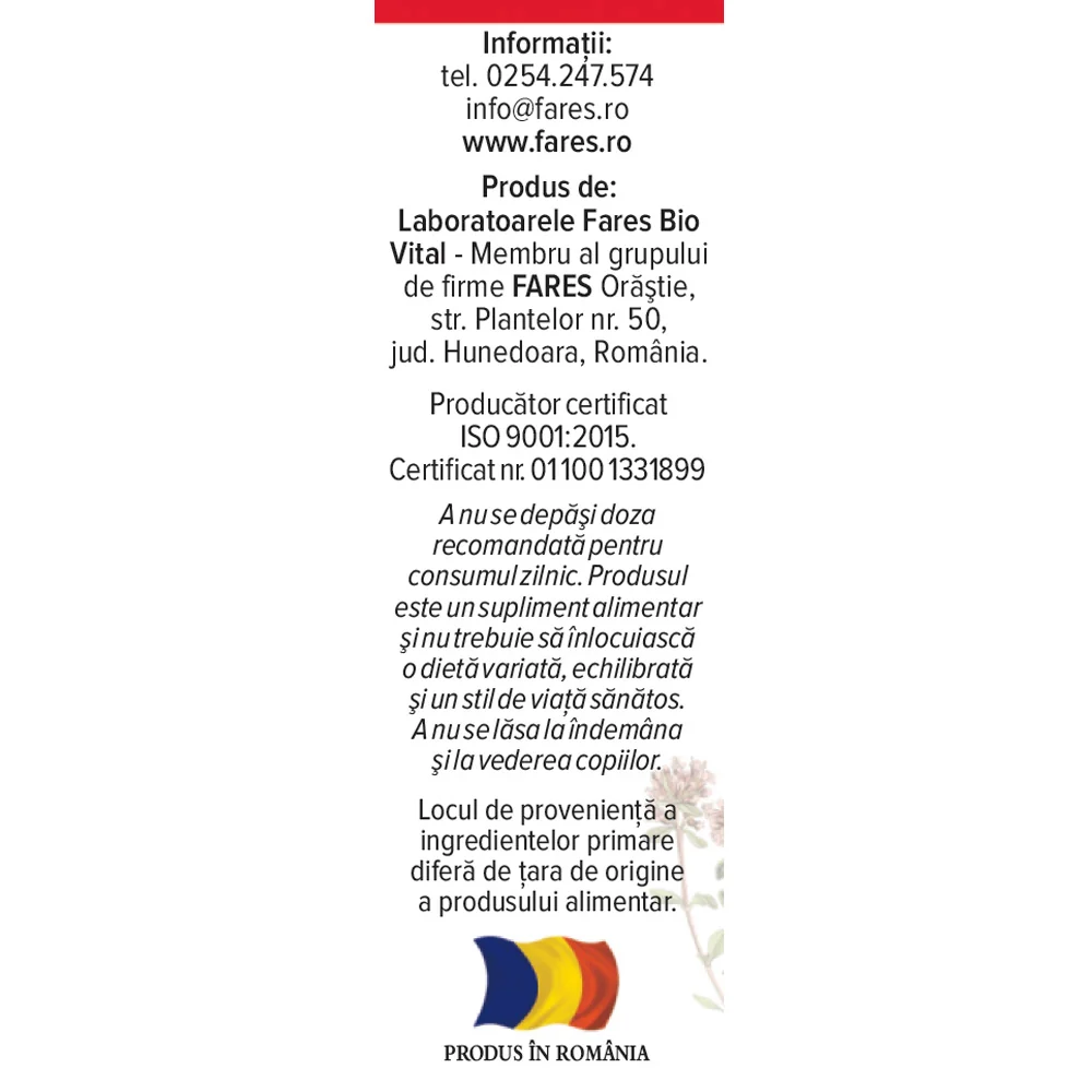 Ulei esential Biomicin Forte A3, 10ml, Fares