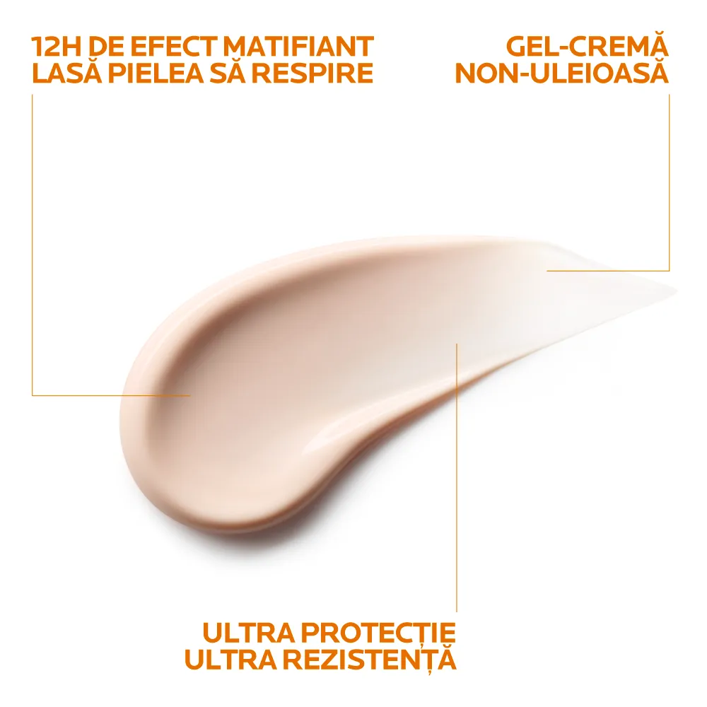 Oil Correct crema cu protectie solara SPF 50+ cu efect anti-imperfectiuni pentru ten gras Anthelios, 50ml, La Roche-Posay 