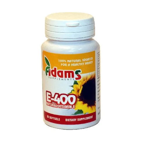 Vitamina E naturala 400MG, 30 capsule, Adams Vision