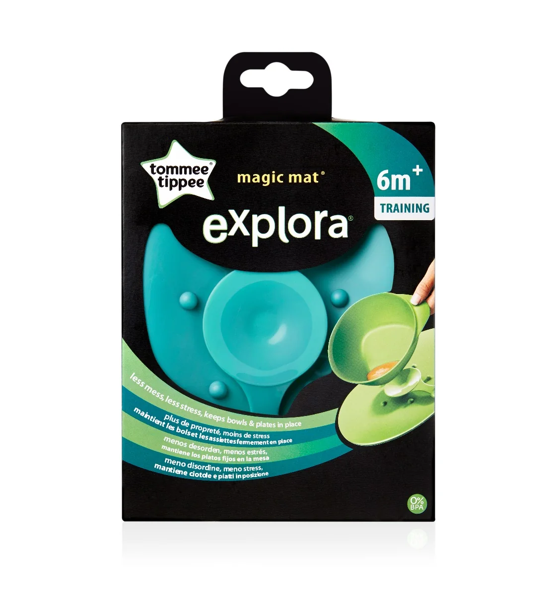 Covoras antiderapant Explora 7 luni+ Turcoaz, 1 bucata, Tommee Tippee