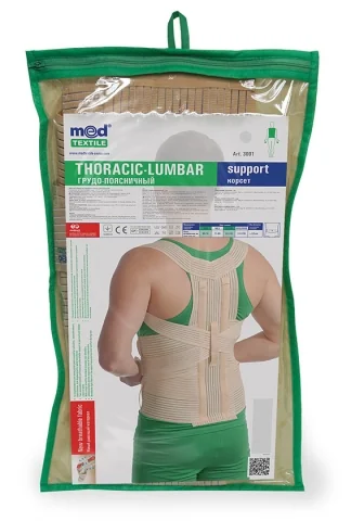 Orteza corset toraco-lombar 3001, M/L, 71-90cm, Bej, Medtextile