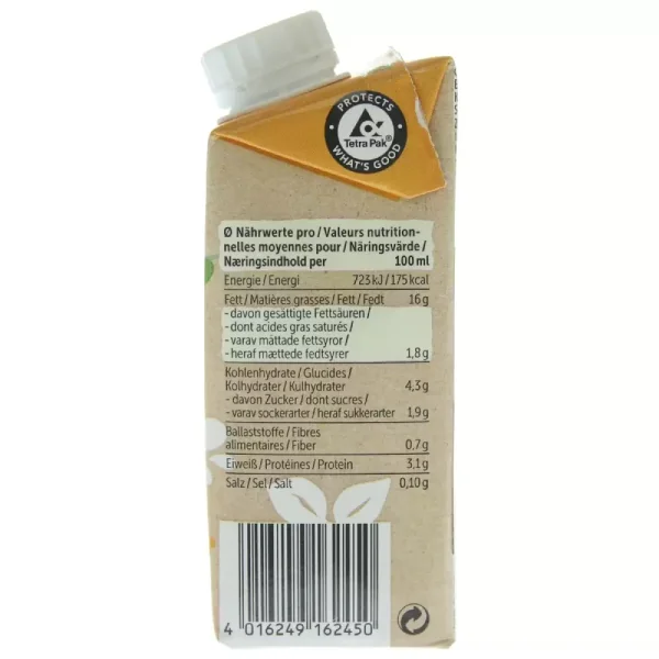 Crema lichida ecologica din soia pentru gatit fara gluten, 200ml, Allos