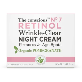 Crema pentru noapte cu Retinol si Rodie, 50ml, The conscious
