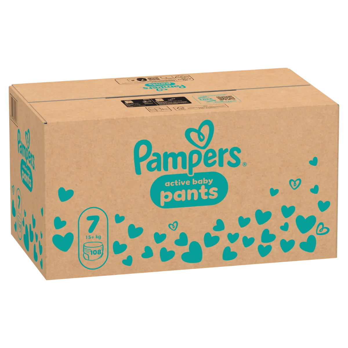 Scutece-chilotel Pants XXL Box Marimea 7 pentru 15+ kg, 108 bucati, Pampers 