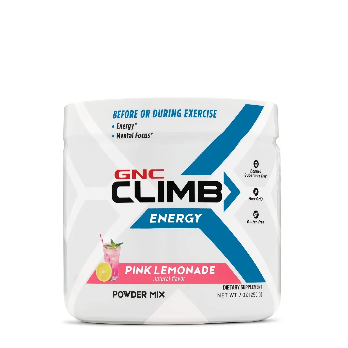 Pudra energizanta cu electroliti si aroma de limonada Climb Energy, 255g, GNC