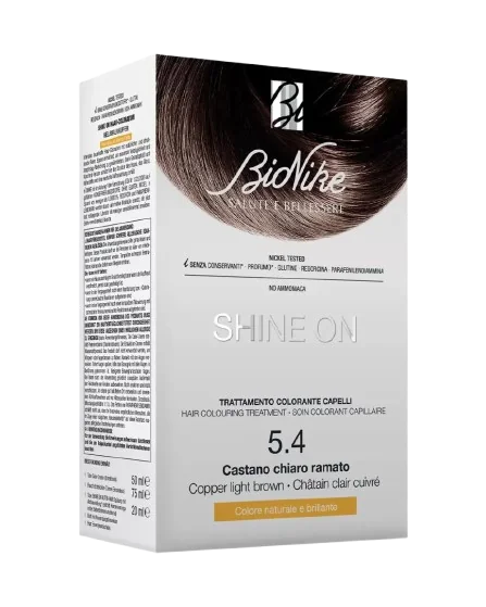 Vopsea pentru par Nr. 5.4 Copper Light Brown Dark Brown Shine On, 1 bucata, Bionike