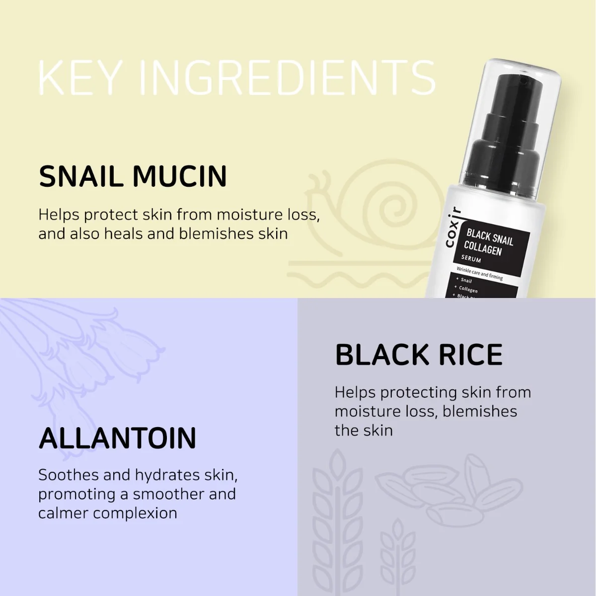 Ser facial cu melc negru si Colagen, 50ml, Coxir