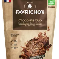 Musli bio crocant cu 2 feluri de ciocolata, 375g, Favrichon
