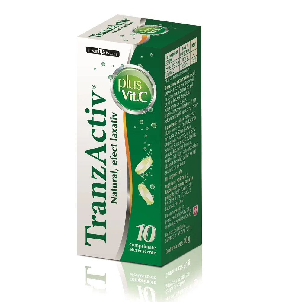 Tranzactiv plus Vitamina C, 10 comprimate efervescente, Health Advisors
