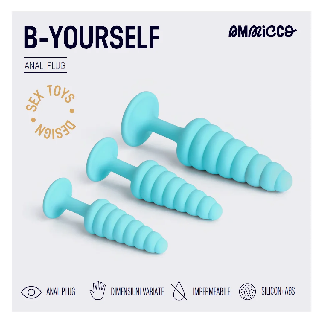 Set 4 pluguri anale cu dimensiuni diferite B-Yourself, 1 bucata, Ammicco 