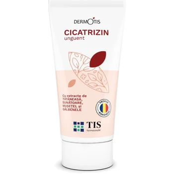 Unguent cu tataneasa, sunatoare, musetel si galbenele Cicatrizin, 50g, Tis Farmaceutic