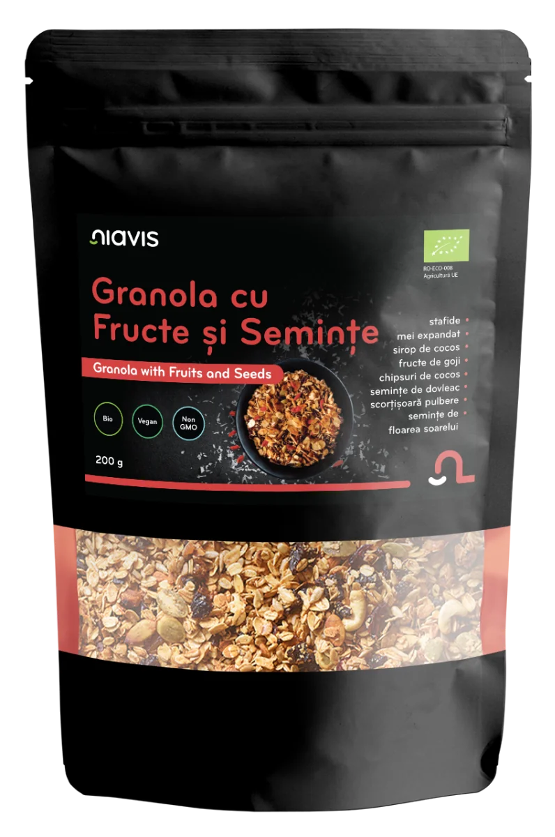 Granola cu Fructe si Seminte Eco, 200g, Niavis