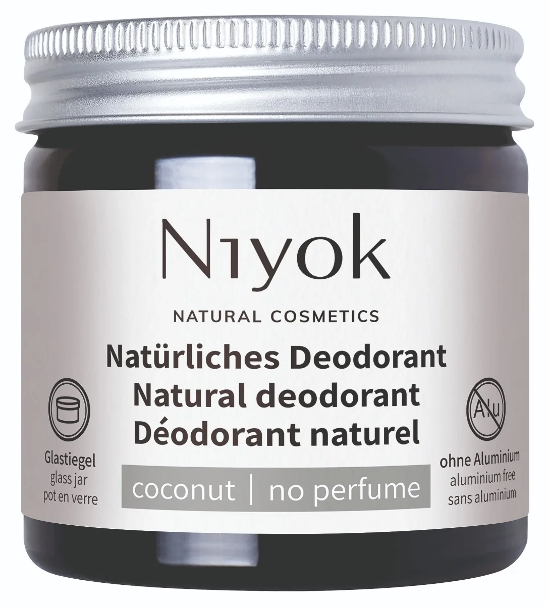 Deodorant crema 100% natural fara parfum, 40ml, Niyok