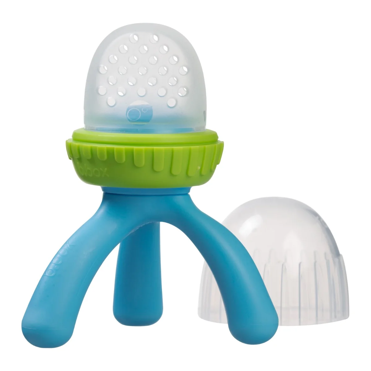 Dispozitiv de hranire din silicon pentru +4 luni Albastru/Verde, 1 bucata, Bbox