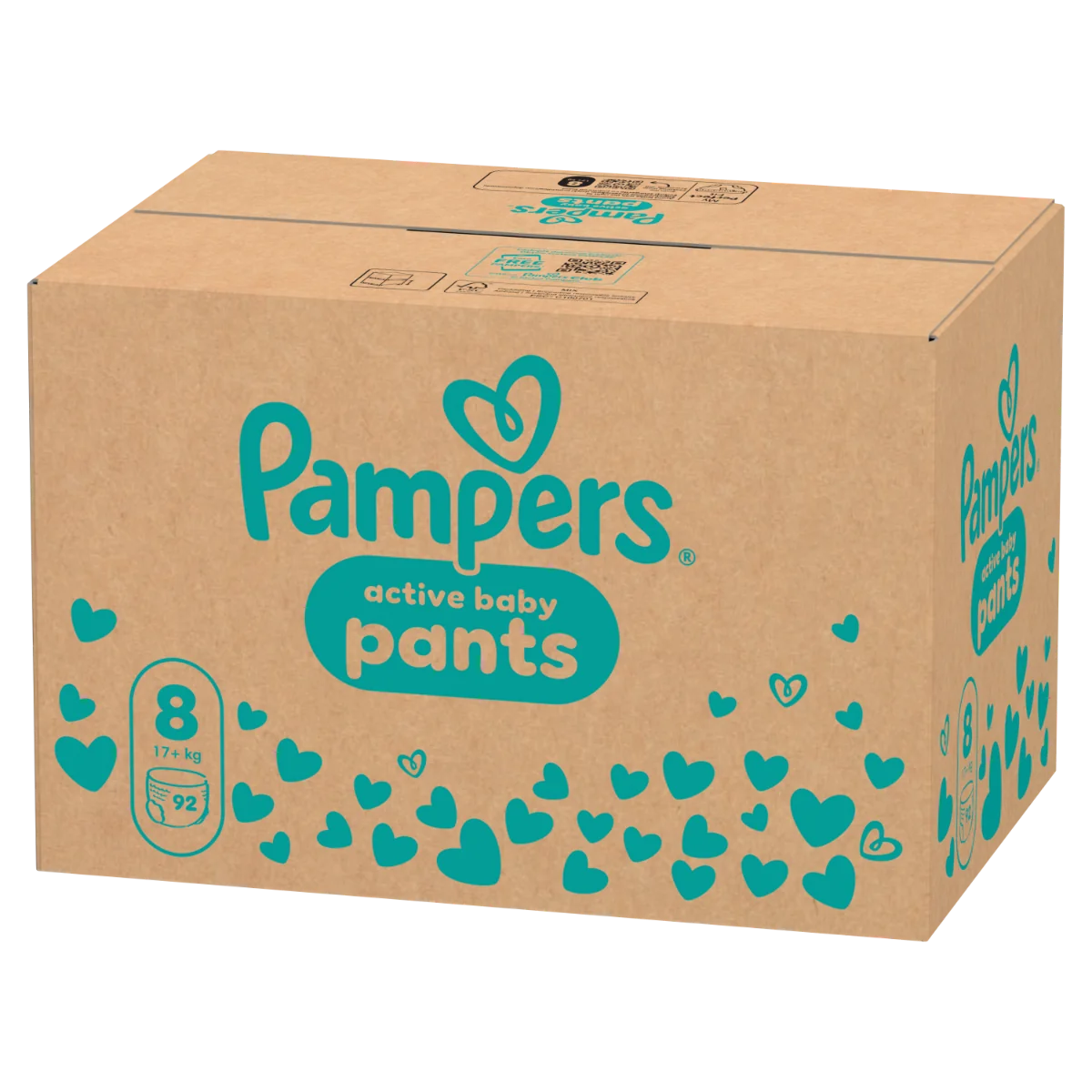 Scutece-chilotel Active Baby PantsXXL Marimea 8, 17kg+, 92 bucati, Pampers