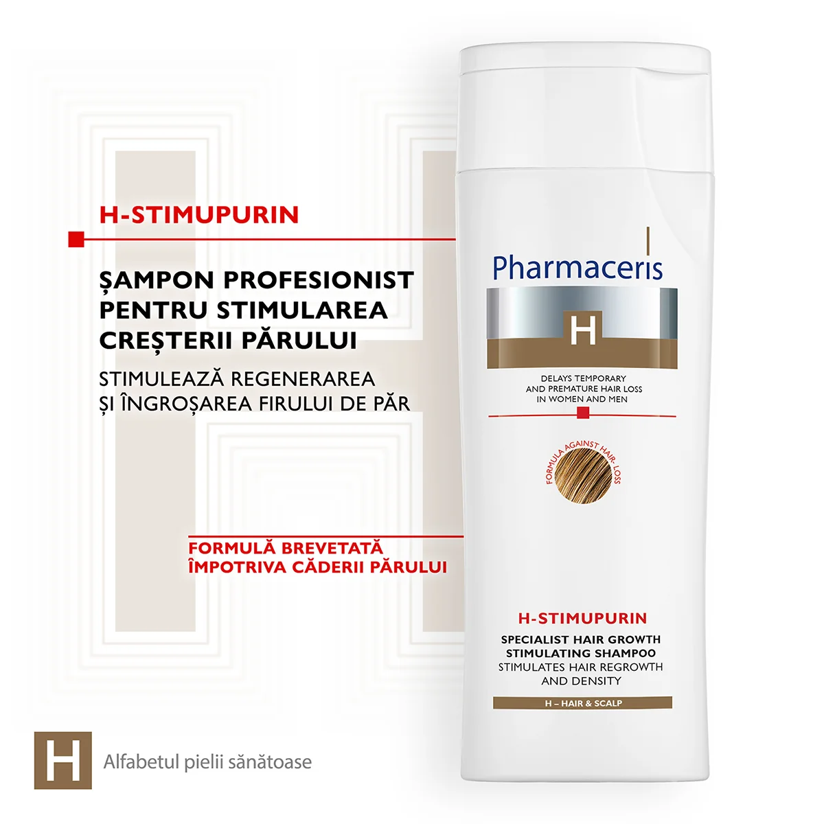Sampon pentru stimularea cresterii parului Stimupurin H, 250ml, Pharmaceris