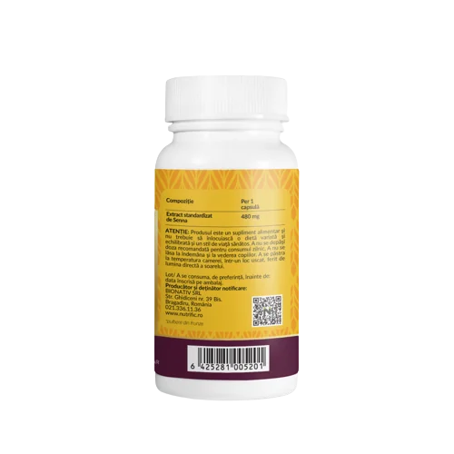 Senna laxativ natural, 30 capsule vegetale, Nutrific