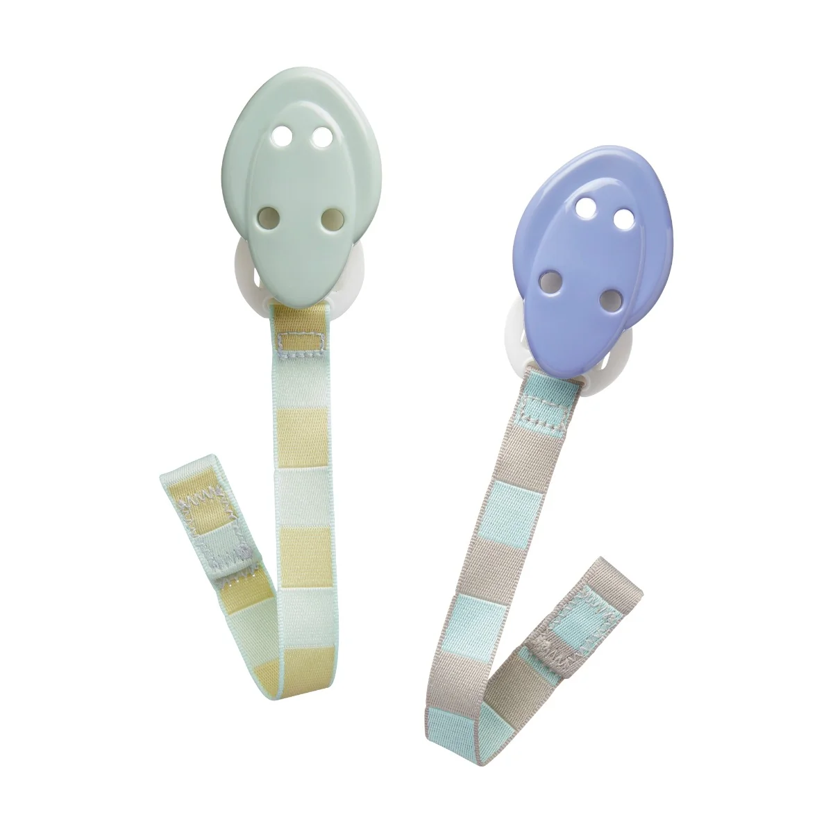 Suport pentru suzete pentru +0 luni Verde/Mov, 2 bucati, Tommee Tippee