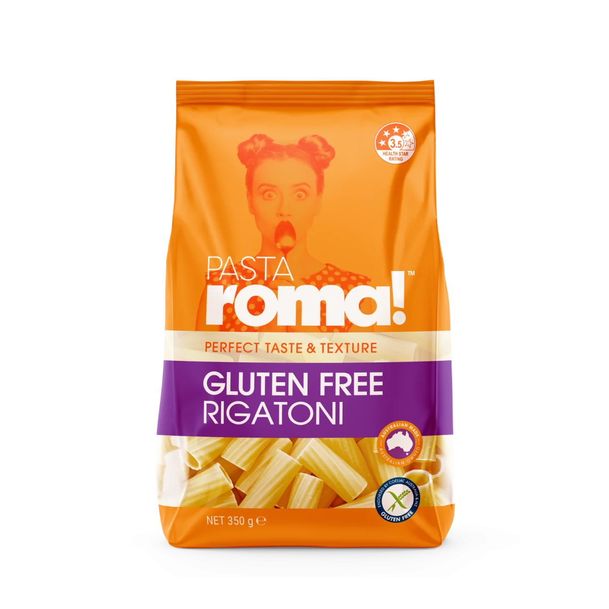 Paste rigatoni Roma, 350g, Orgran