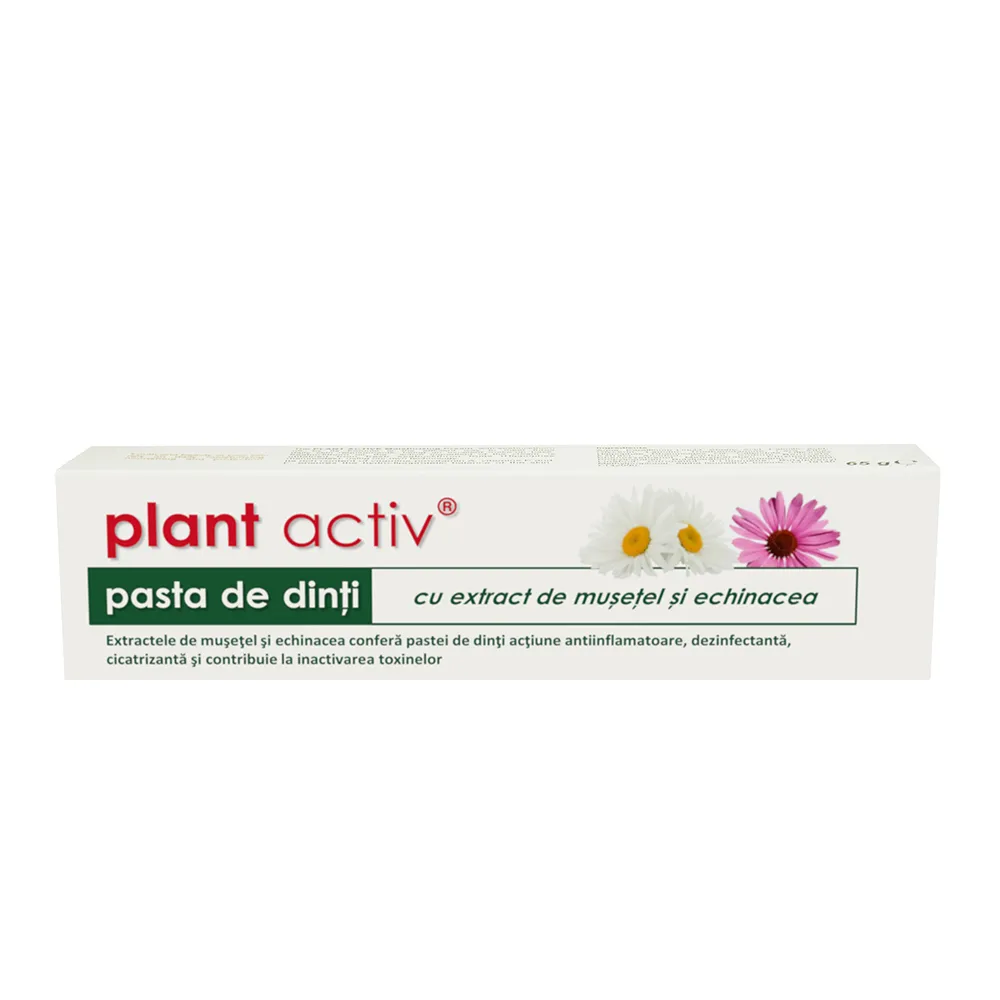 Pasta de dinti cu extract de musetel si echinacea, 75ml, Plant Activ