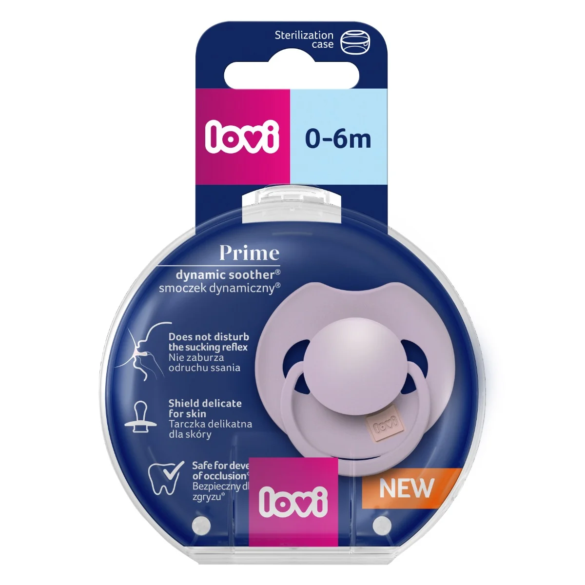Suzeta din silicon pentru 0 - 6 luni Dynamic Prime Violet 34/421, 1 bucata, LOVI