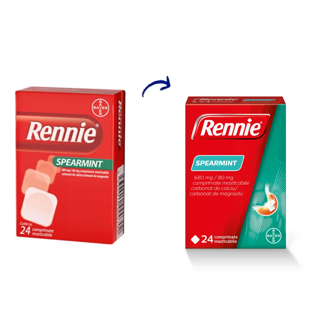 Rennie Spearmint, 24 comprimate, Bayer