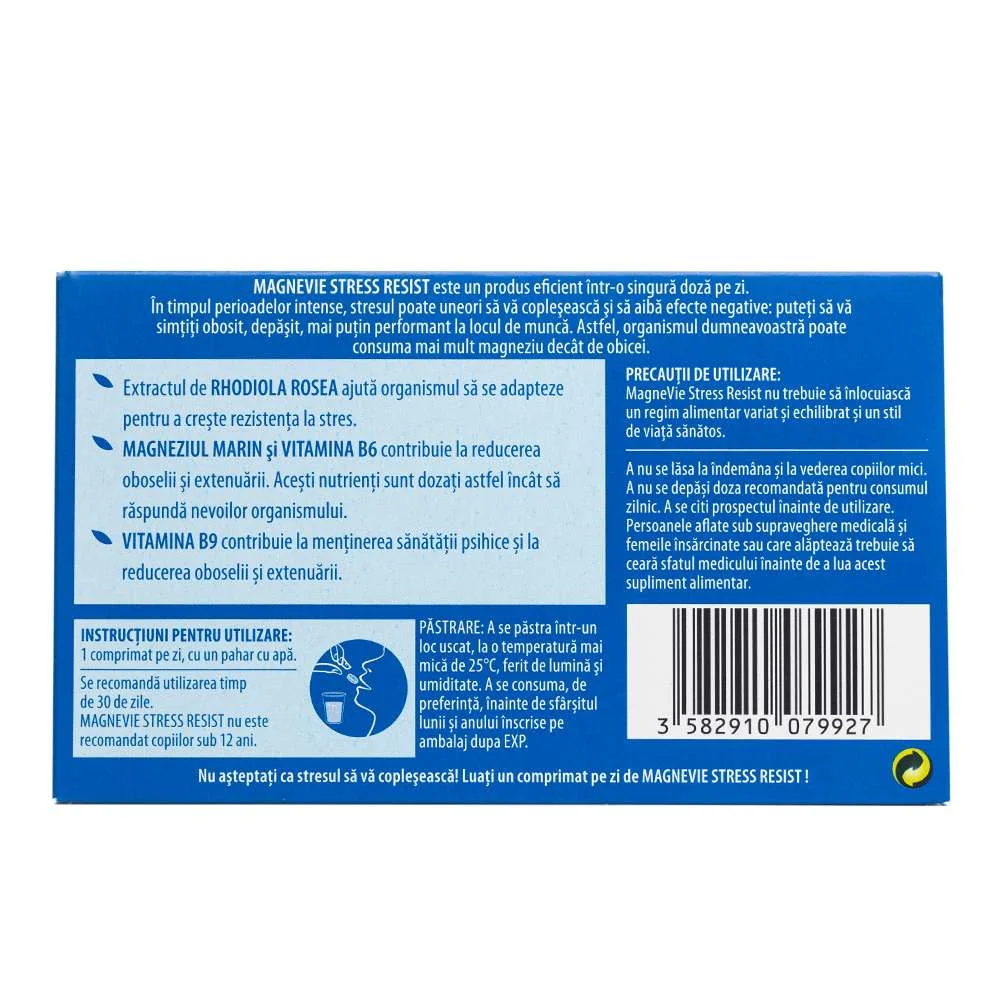 MagneVie Stress Resist, 30 comprimate, Sanofi