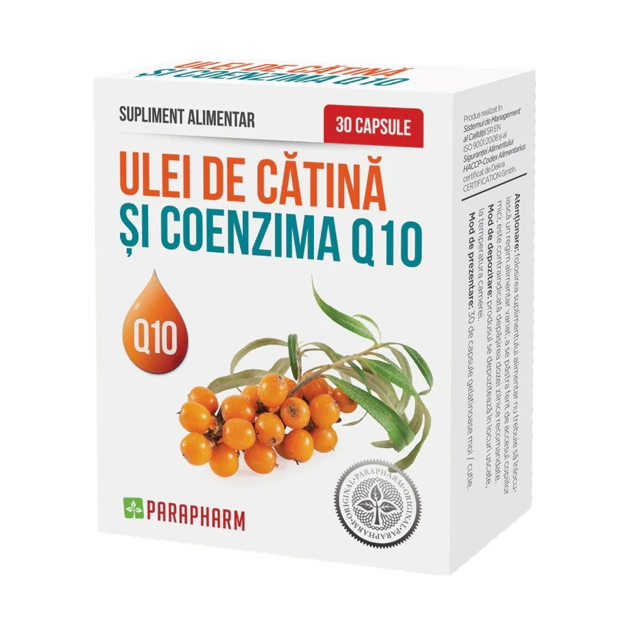 Ulei de catina si coenzima Q10, 30 capsule, Parapharm 