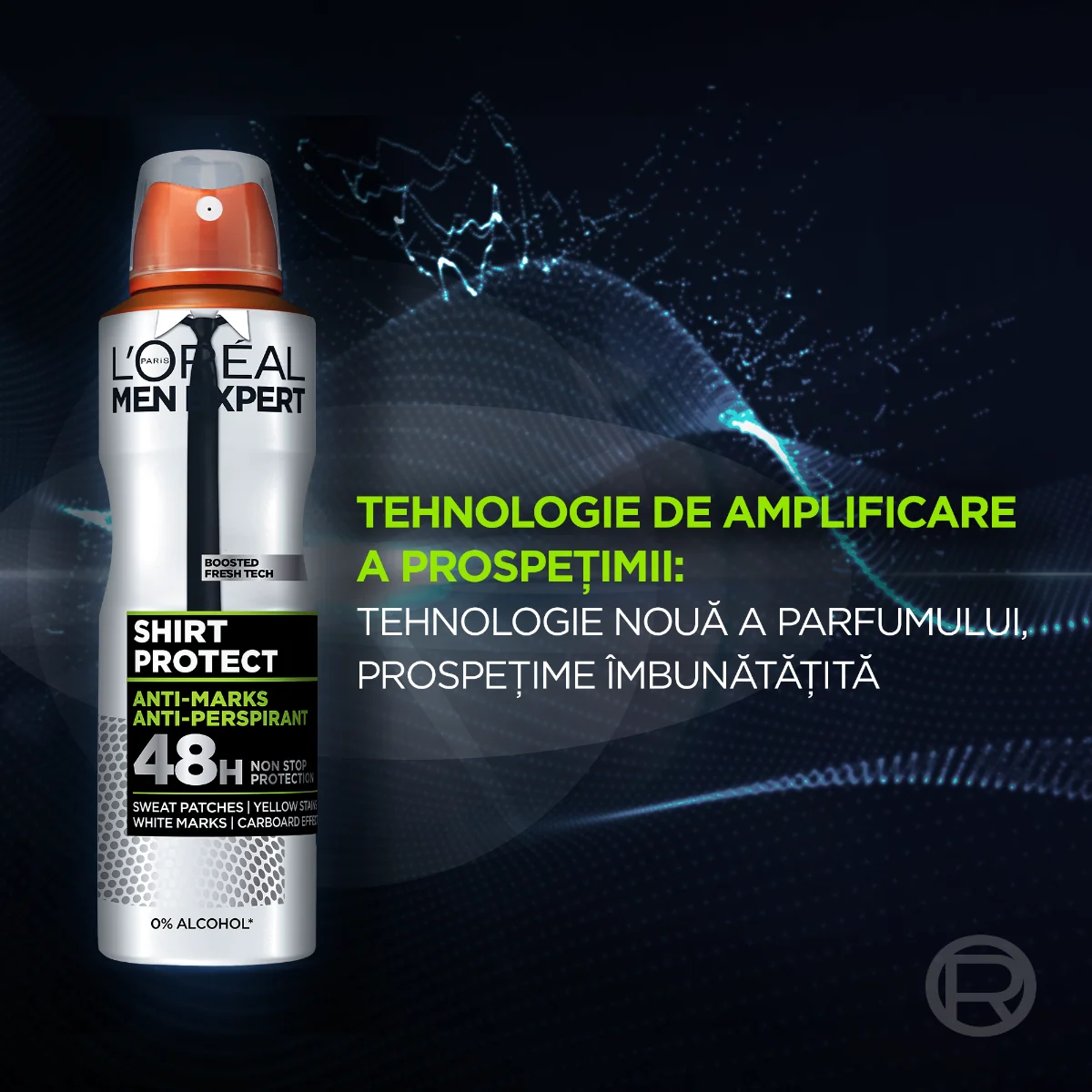 Antiperspirant spray Shirt Protect, 150ml, L'oreal Men Expert