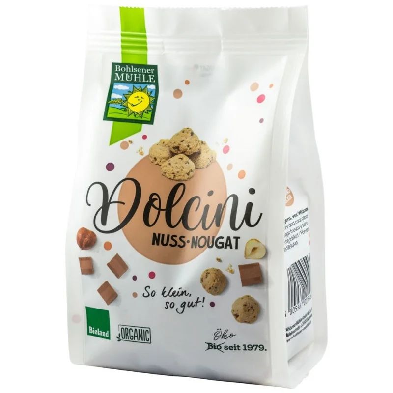 Biscuiti bio cu nougat si alune, 125g, Bohlsener Muhle