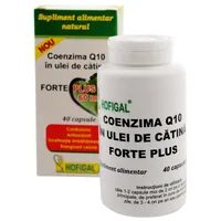 Coenzima Q10 in ulei de catina 60mg Forte+, 40 capsule moi, Hofigal