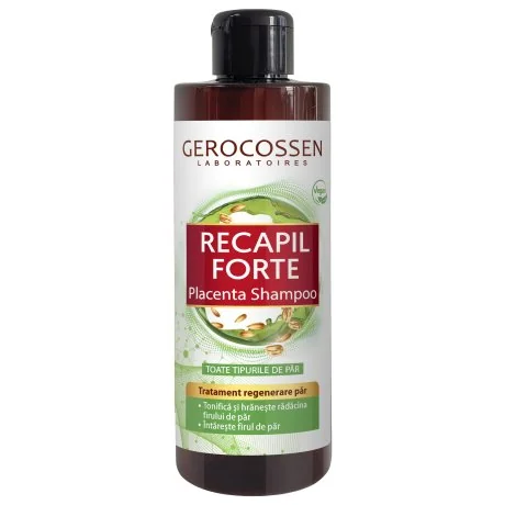 Sampon tratament regenerare par cu placenta Recapil Forte, 400ml, Gerocossen