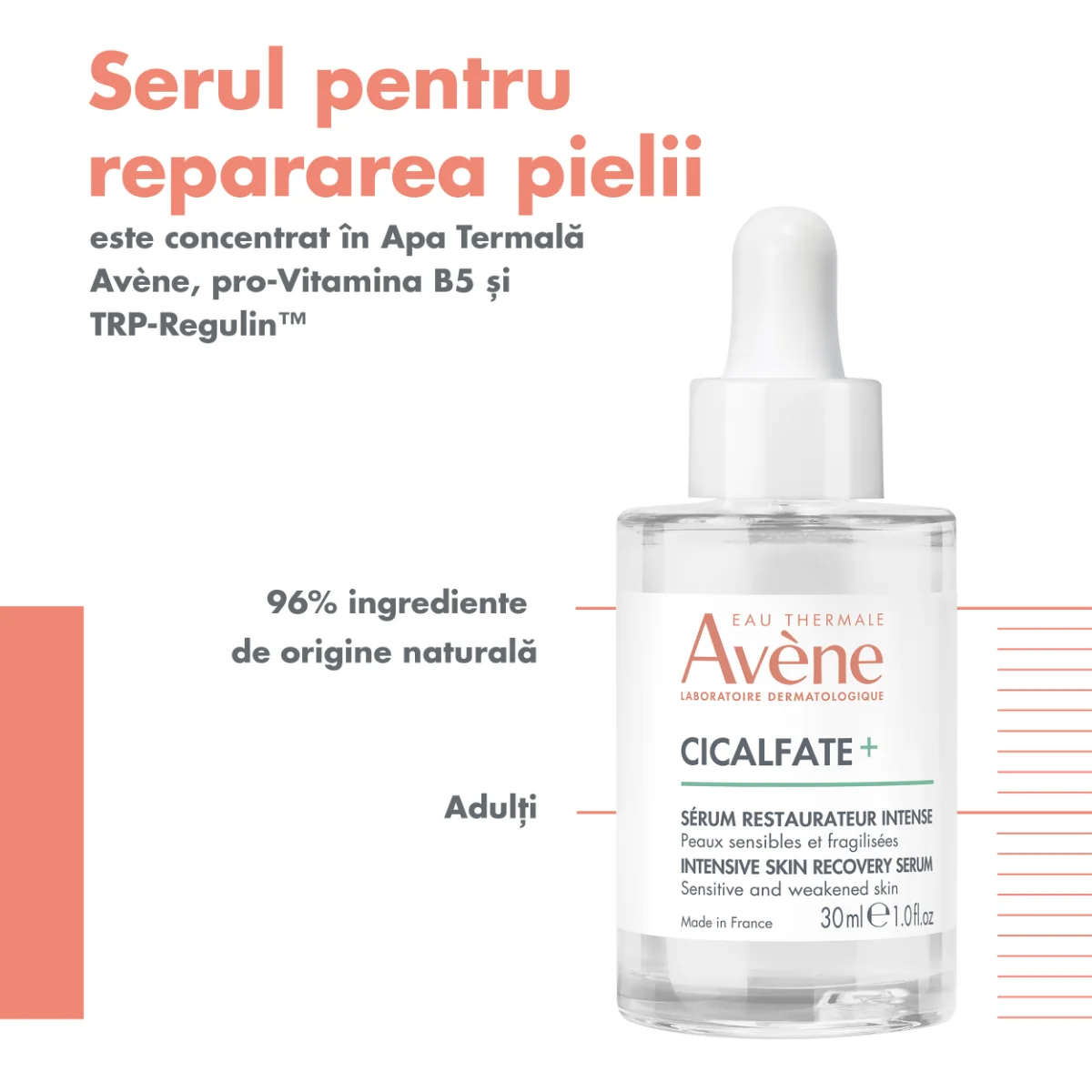 Ser reparator pentru fata Cicalfate+, 30ml, Avene