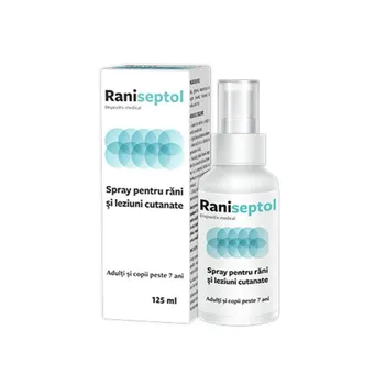 Spray pentru rani si leziuni cutanate Raniseptol, 125ml, Zdrovit 