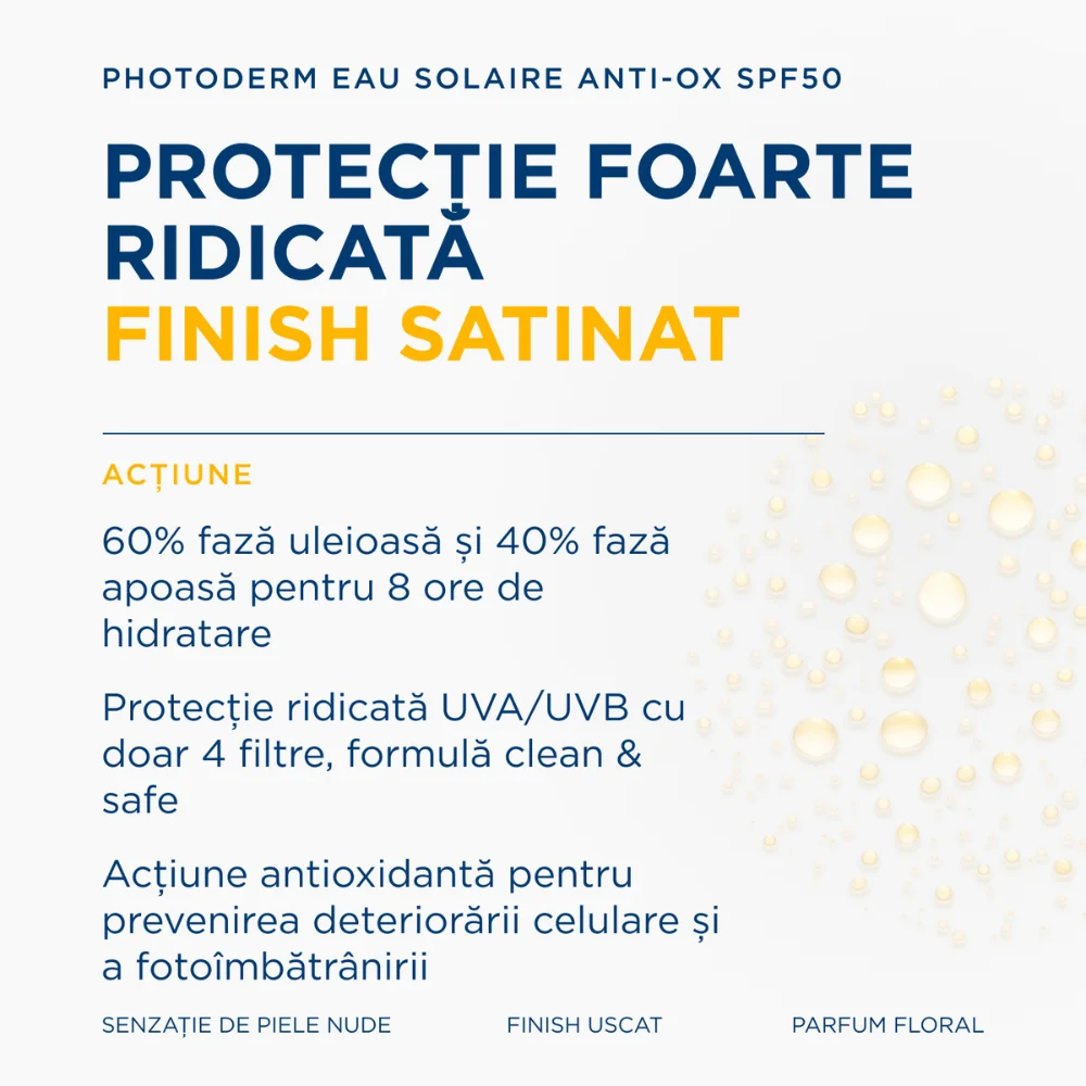 Apa de protectie solara antioxidanta SPF50 Photoderm Anti-OX, 200ml, Bioderma
