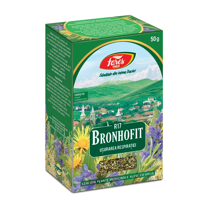 Ceai Bronhofit usurarea respiratiei, 50g, Fares
